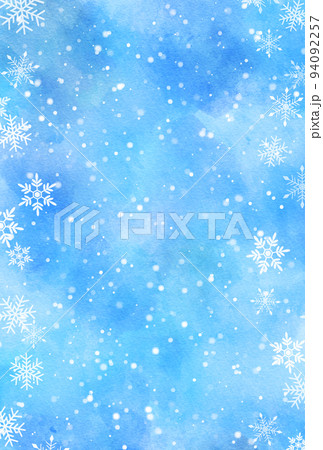 背景素材_水彩テクスチャ_雪 94092257