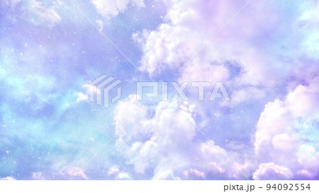 ファンタジー 空 星 雲 背景素材 グラデーション 94092554