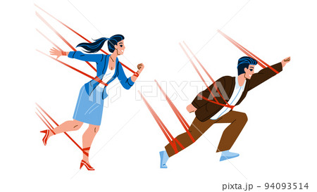 Business Difficulty Man And Woman Managers Vector 94093514