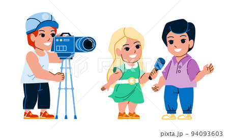 interview kid vector 94093603