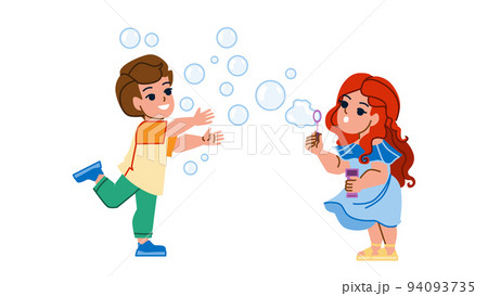 kid soap bubbles vector kid soap bubbles vector 94093735
