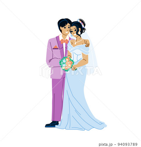 japanese wedding vector 94093789