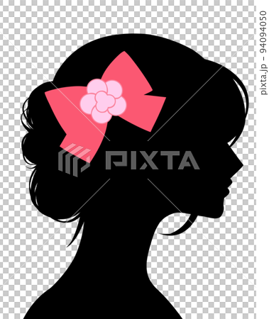 女人的輪廓剪影（絲帶） 94094050