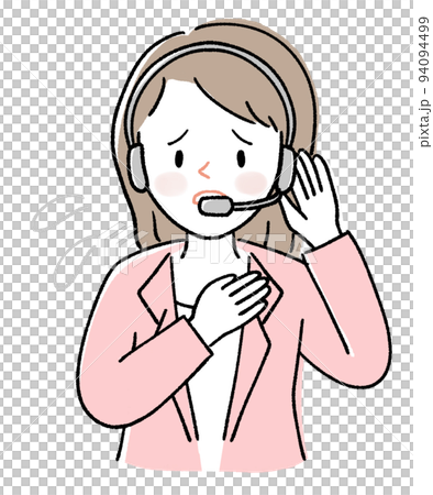 Call center Female operator handling complaints Call center Female operator handling complaints 94094499