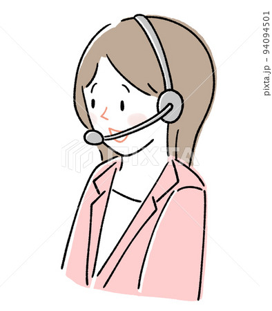 コールセンターで働く女性オペレーター 94094501