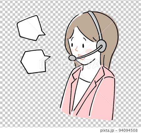 コールセンターで働く女性オペレーター コールセンターで働く女性オペレーター 94094508