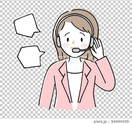 コールセンターで働く女性オペレーター コールセンターで働く女性オペレーター 94094509