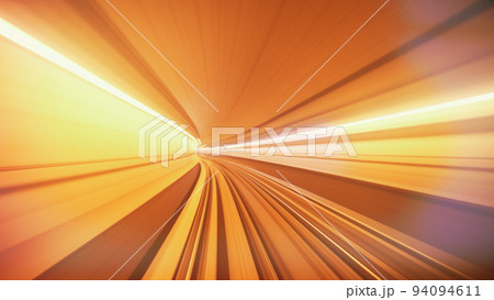 Monorail motion blur in Dubai, UAE. Dubai metro, abstract 94094611