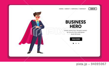 Business Hero Man Successful Achievement Vector Business Hero Man Successful Achievement Vector 94095067