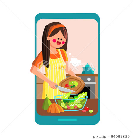 online recipe kitchen vector 94095389
