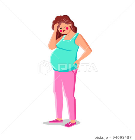 stress pregnant woman vector 94095487