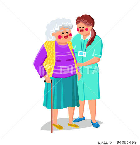 caregiver help senior vector caregiver help senior vector 94095498