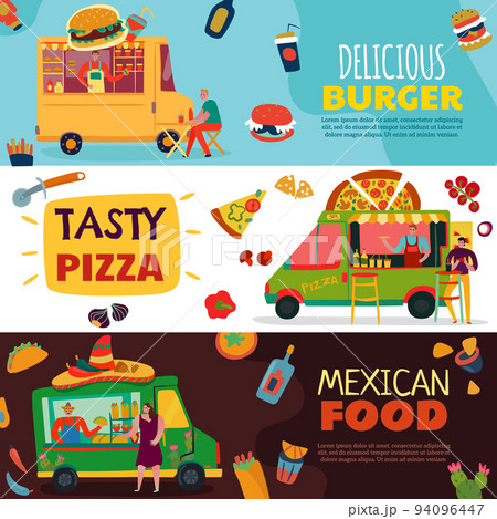 Food Trucks Banners Set Food Trucks Banners Set 94096447