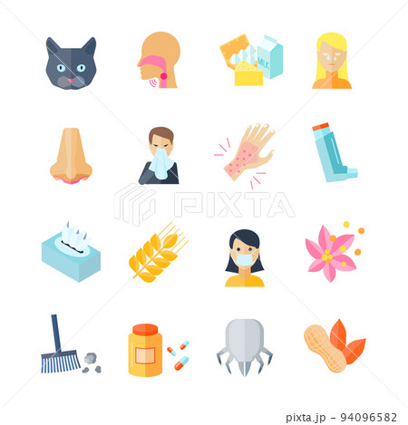 Allergy Icon Flat 94096582
