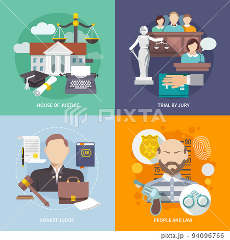 Law Icon Flat 94096766