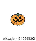 ハロウィンで使いやすいジャックオーランタンのシンプルなイラスト 94096892