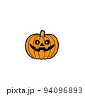 ハロウィンで使いやすいジャックオーランタンのシンプルなイラスト 94096893