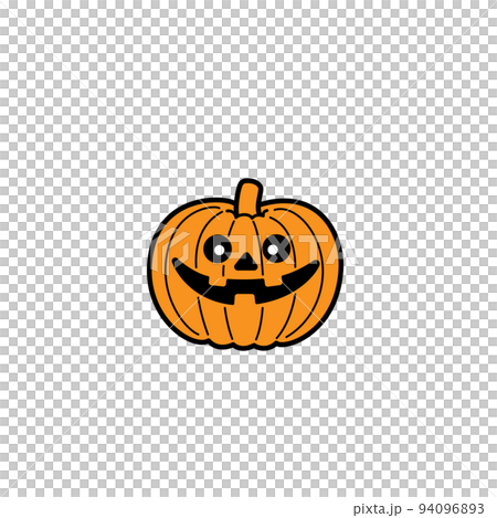 A simple illustration of a jack-o-lantern that is easy to use for Halloween 94096893