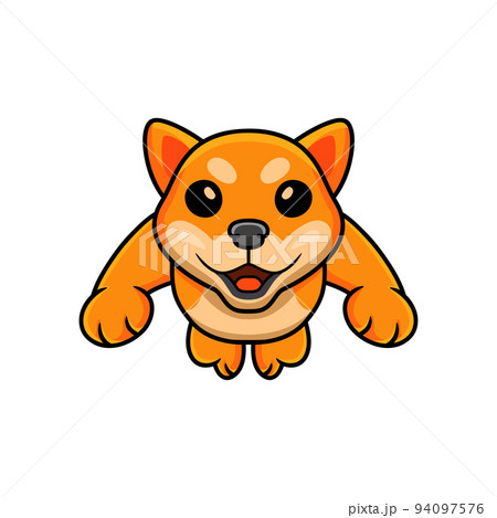 Cute shiba inu dog cartoon jumping Cute shiba inu dog cartoon jumping 94097576