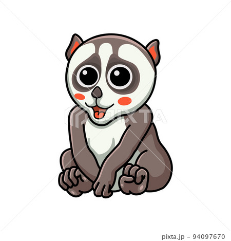 Cute little loris cartoon sitting Cute little loris cartoon sitting 94097670