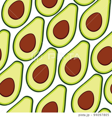 Seamless vector avocado pattern 94097805