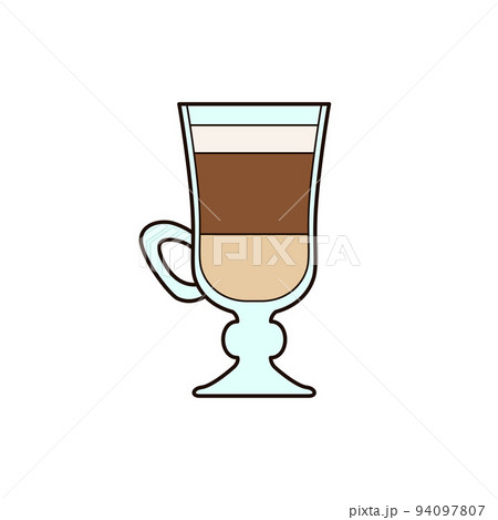 Glass of latte or cappuccino 94097807