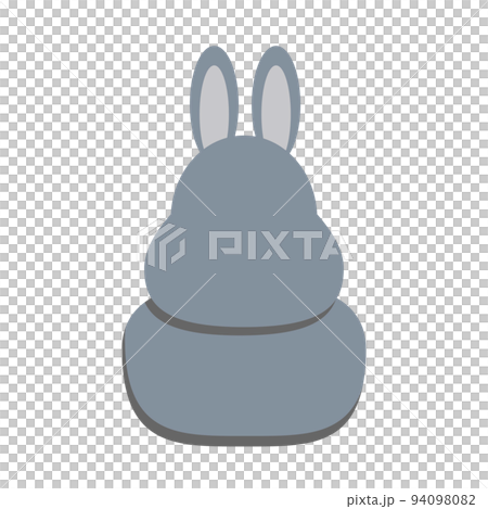 Sitting gray rabbit (front, no expression) Sitting gray rabbit (front, no expression) 94098082