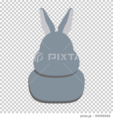 Sitting gray rabbit (front, no expression) Sitting gray rabbit (front, no expression) 94098088