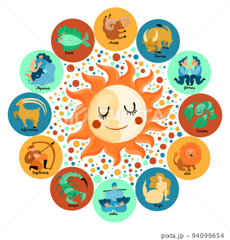 Zodiacal Circle Illustration 94099654