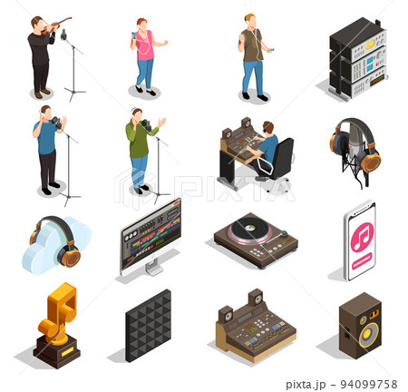 Music Industry Icons Set Music Industry Icons Set 94099758