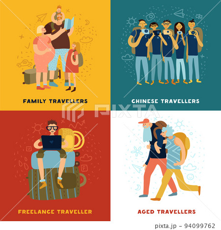 Travel Tips Concept Icons Set 94099762