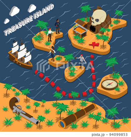 Treasure Island Isometric Composition 94099853