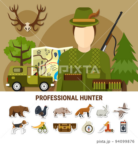 Professional Hunter Concept Illustration 94099876
