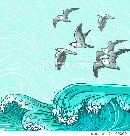 Sea waves background 94100009