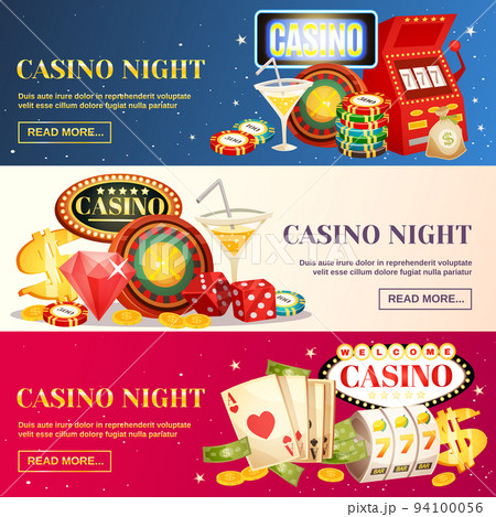 Night Casino Three Horizontal Banners 94100056