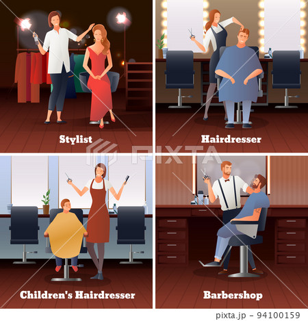 Stylist Barbershop Design Concept Stylist Barbershop Design Concept 94100159