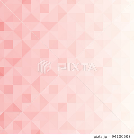 Abstract Pink colored mosaic texture assembled from small triangles. Pixel background, checkered illustration. 94100603