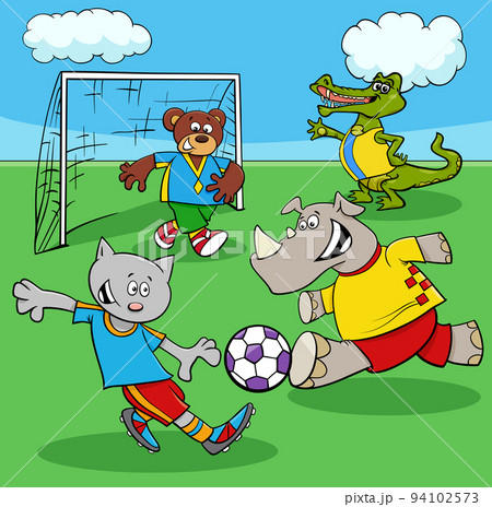 football field goal kick cartoon