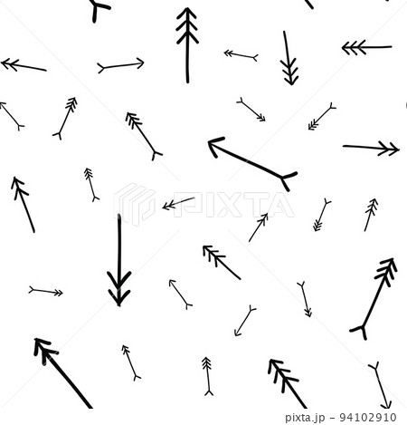 Hand Drawn Arrows Seamless Pattern Hand Drawn Arrows Seamless Pattern 94102910