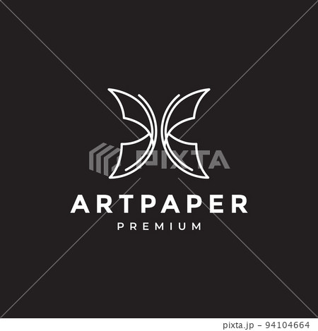art paper fly insect logo design 94104664