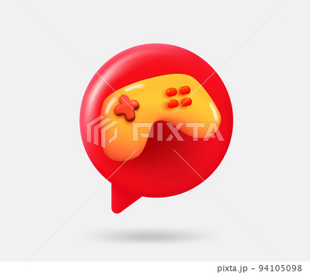 Speech cloud with gamepad. 3d vector isolated illustration 94105098