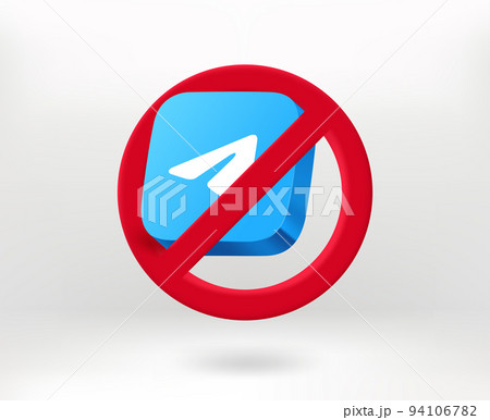 Forbidden messengers concept. 3d vector illustration Forbidden messengers concept. 3d vector illustration 94106782