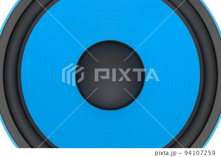 Hi-fi speakers with loudspeakers for sound recording studio on white background. 94107259