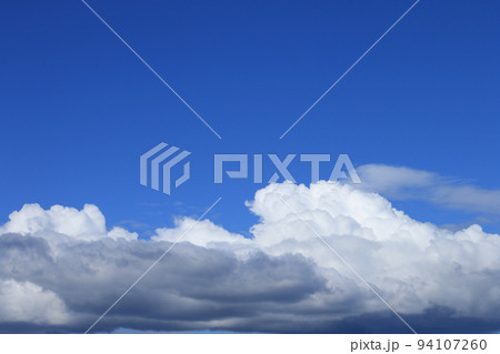 white fluffy cumulus clouds and blue sky with free space white fluffy cumulus clouds and blue sky with free space 94107260