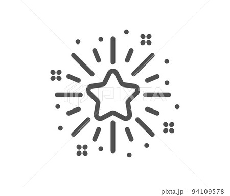 Twinkle star line icon. Best ranking sign. Favorite symbol. Quality design element. Linear style twinkle star icon. Editable stroke. Vector 94109578