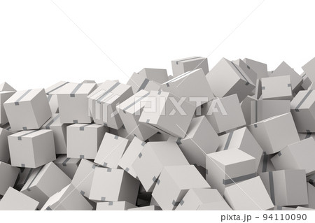 Cardboard box or carton on white background, carrying parcel and online shopping 94110090