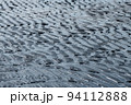 南さつま市吹上浜(1月)幾何学模様の干潟の砂泥が素晴らしい 94112888