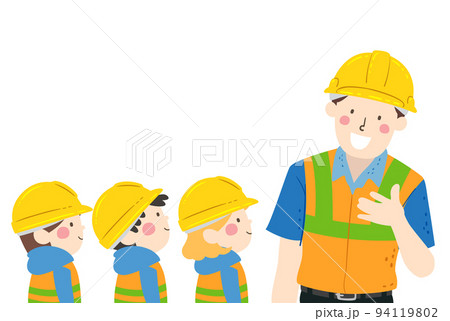Kids Man Construction Engineer Illustration 94119802