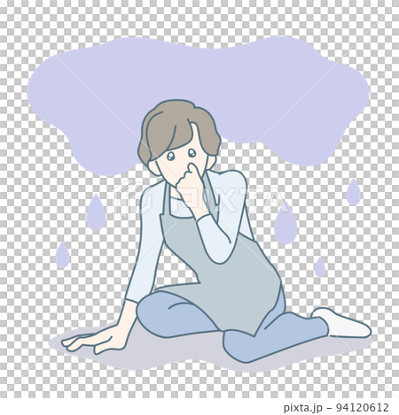 悲劇のヒロインポーズで悲しそうにウルウルする主婦 悲劇のヒロインポーズで悲しそうにウルウルする主婦 94120612