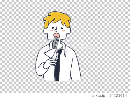 A man eating churros People eating delicious sweets A man eating churros People eating delicious sweets 94121614